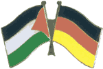 Palestine and Germany Flags lapel pin