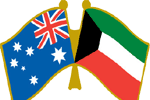 Australia and Kuwait Flags Pin