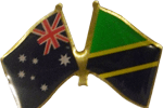 Australia and Tanzania Flags Pin
