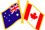 Australian Canada Flags lapel pin