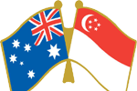 Australian/Singapore Flags lapel pin