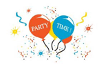 Large Party time Flag