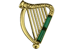 Irish harp pin