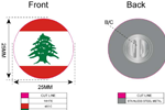 Lebanon button badge