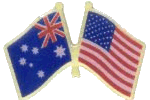 Australian American Flags lapel pin